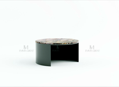 Designer Round Coffee table Living room table Coffee table Sofa Table Side Marble